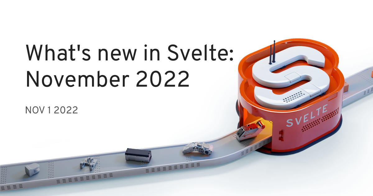 Social card for What's new in Svelte: November 2022